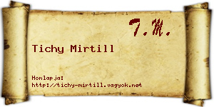 Tichy Mirtill névjegykártya